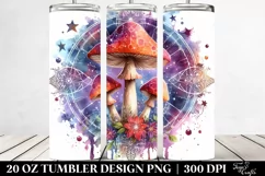 Vibrant Magical Mushroom Clipart 20 Oz Tumbler Product Image 2