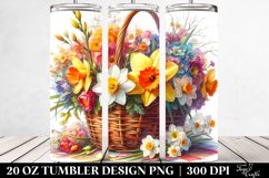 Colorful Basket and Narcissus Tumbler Product Image 2