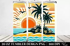 Retro Tropical Island | 20 oz Tumbler Product Image 2