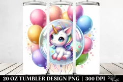 baby unicorn bubble | 20 Oz Tumbler Product Image 2