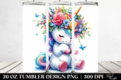 Cute Baby Unicorn Drawing | 20 oz Tumbler Product Image 2