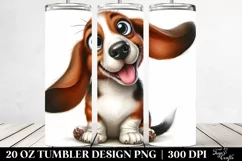 Crazy Looking Basset Hound | 20 Oz Tumbler Product Image 2