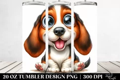 Crazy Looking Basset Hound | 20 Oz Tumbler Product Image 2