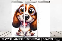 Crazy Looking Basset Hound | 20 Oz Tumbler Product Image 2