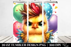 Expressive Baby Chicken with Balloons 20 Oz Tumbler Product Image 2