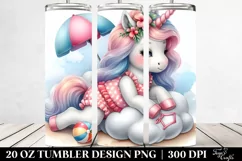 Pastel Baby Unicorn on a Cloud | 20 Oz Tumbler Product Image 2