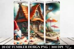 Fairy Tale Gnome Beach Wear Digital Painting | 20 oz Tumbler Product Image 2
