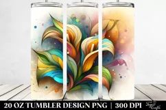 Abstract Wooden Calla Lily, HD 20 Oz Tumbler Product Image 2
