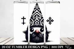 Funny Gothic Gnome Watercolor | 20 oz Tumbler Product Image 2