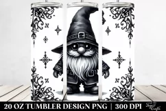 Funny Gothic Gnome Watercolor | 20 oz Tumbler Product Image 2