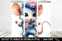 Cool Mouse Dance, Transparent 20 Oz Tumbler Product Image 2