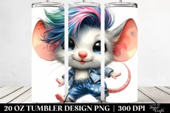 Cool Mouse Dance, Transparent 20 Oz Tumbler Product Image 2
