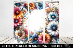 Colorful Floral Frame | 20 oz Tumbler Product Image 2