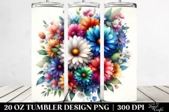 Colorful Floral Frame | 20 oz Tumbler Product Image 2
