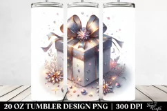 Digital Present Clipart, Transparent 20 Oz Tumbler Product Image 2