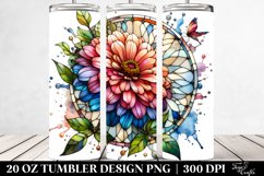 stained glass zinnia with metallic insertions | 20 oz Product Image 2