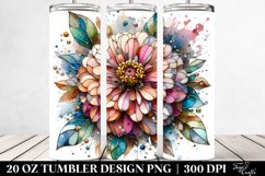 stained glass zinnia with metallic insertions | 20 oz Product Image 2