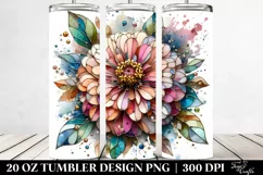 stained glass zinnia with metallic insertions | 20 oz Product Image 2