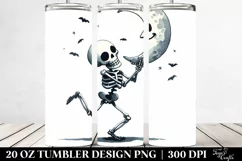 Simple Skeleton Clipart, High-Res 20 Oz Tumbler Product Image 2