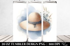 Simple Washed Watercolor Hat | 20 oz Tumbler Product Image 2