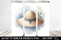 Simple Washed Watercolor Hat | 20 oz Tumbler Product Image 2