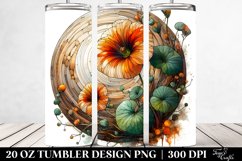 stained glass nasturtium with wooden insertions | 20 oz Product Image 2