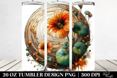 stained glass nasturtium with wooden insertions | 20 oz Product Image 2