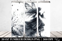 Whimsical Gothic Fairy in Watercolor Clipart Product Image 2