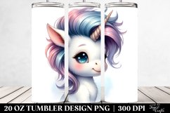 Cute Baby Unicorn Pastel Watercolor | 20 Oz Tumbler Product Image 2