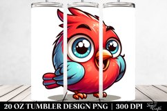 Colorful Baby Cardinal Cartoon | 20 Oz Tumbler Product Image 2