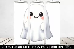 Simple Ghost Clipart, High-Res 20 Oz Tumbler Product Image 2