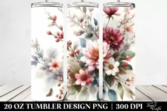 Washed Floral Tumbler | 20 oz Tumbler Product Image 2