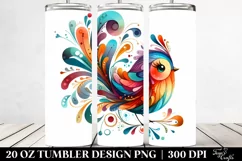 Colorful Bird Watercolor | 20 oz Tumbler Product Image 2