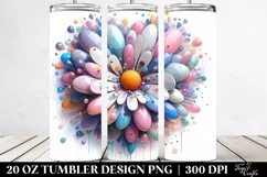 Glossy Daisy Heart Shape | 20 oz Tumbler Product Image 2