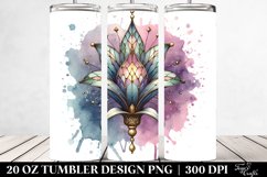 wooden stained glass lobelia with golden insertions | 20 oz Product Image 2