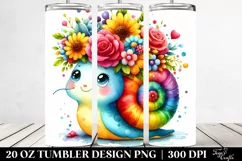 Cartoon Snail Flower Crown | 20 oz Tumbler Product Image 2