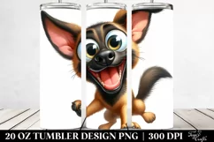 Malinois Watercolor Crazy Looking | 20 oz Tumbler Product Image 2