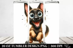 Malinois Watercolor Crazy Looking | 20 oz Tumbler Product Image 2
