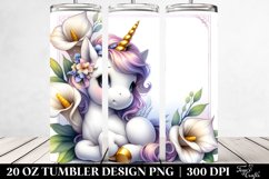 Baby Unicorn Calla Lily Tumbler | 20 oz Tumbler Product Image 2