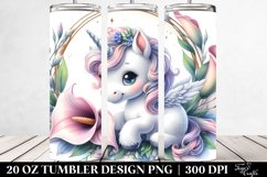 Baby Unicorn Calla Lily Tumbler | 20 oz Tumbler Product Image 2
