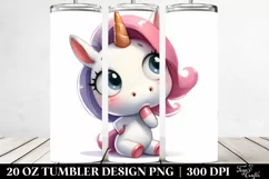 Expressive Funny Unicorn | 20 oz Tumbler Product Image 2
