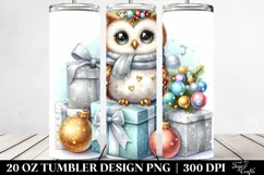 Cute Owl with Christmas Presents, 20 Oz Tumbler Product Image 2