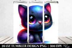 Cute Baby Black Cat Drawing | 20 oz Tumbler Product Image 2