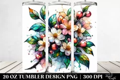 20 Oz Tumbler Sublimation | Glossy Stained Jasmine Product Image 2