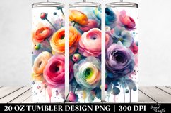 bouquet with colorful ranunculus splash | 20 oz Tumbler Product Image 2
