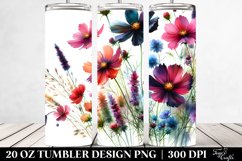 watercolor wildflowers with vibrant black body | 20 oz Product Image 2