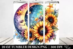 Colorful Half Moon and Stars 20 Oz Tumbler Product Image 2