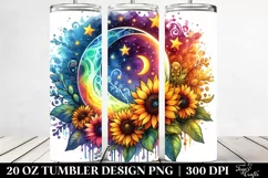 Colorful Half Moon and Stars 20 Oz Tumbler Product Image 2