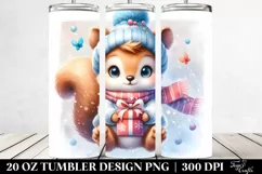 Cute Baby Squirrel Winter Clothes | 20 oz Tumbler Product Image 2