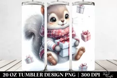 Cute Baby Squirrel Winter Clothes | 20 oz Tumbler Product Image 2